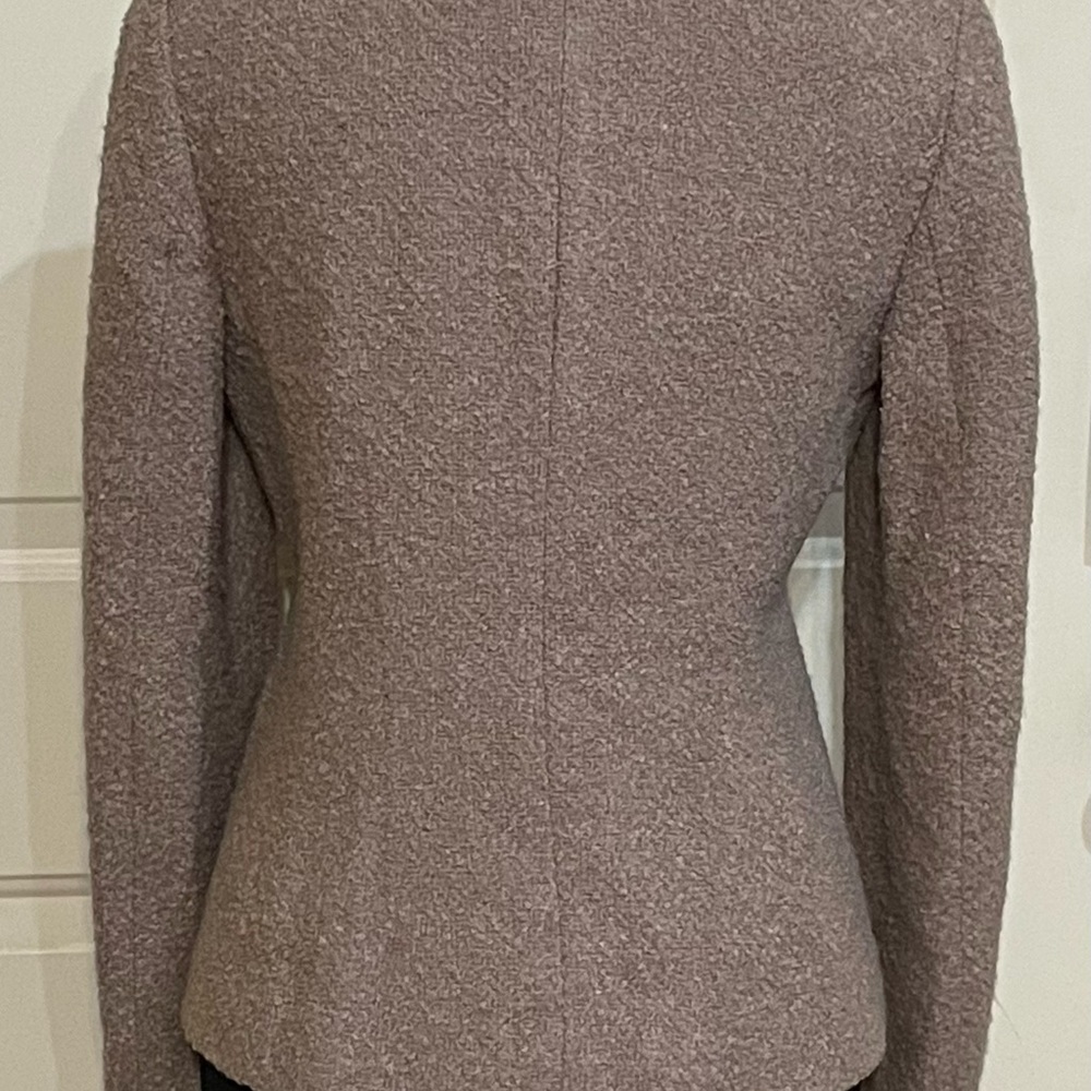 Banana Republic Lace Trim Mauve Wool Blend Blazer Jacket Women's Sz 2 - Picture 7 of 13
